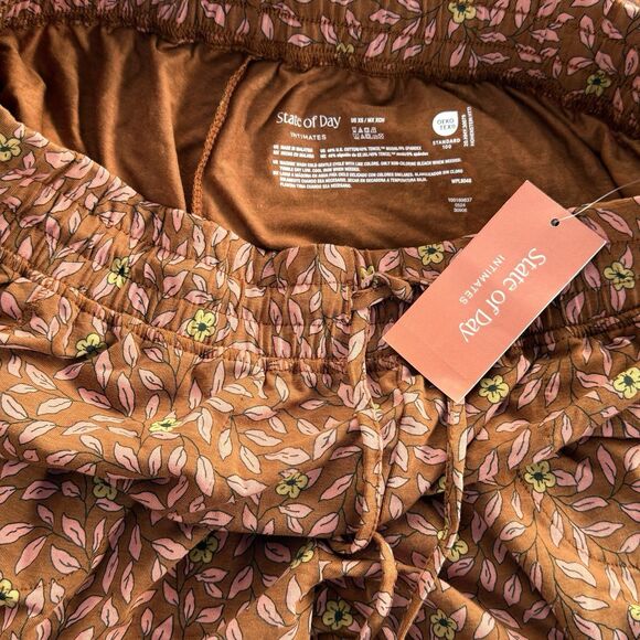 NWT State of Day Floral Print Jogger Pajama Pants Drawstring Loungewear Size XXL - Picture 4 of 4